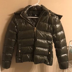 Zara army green down jacket